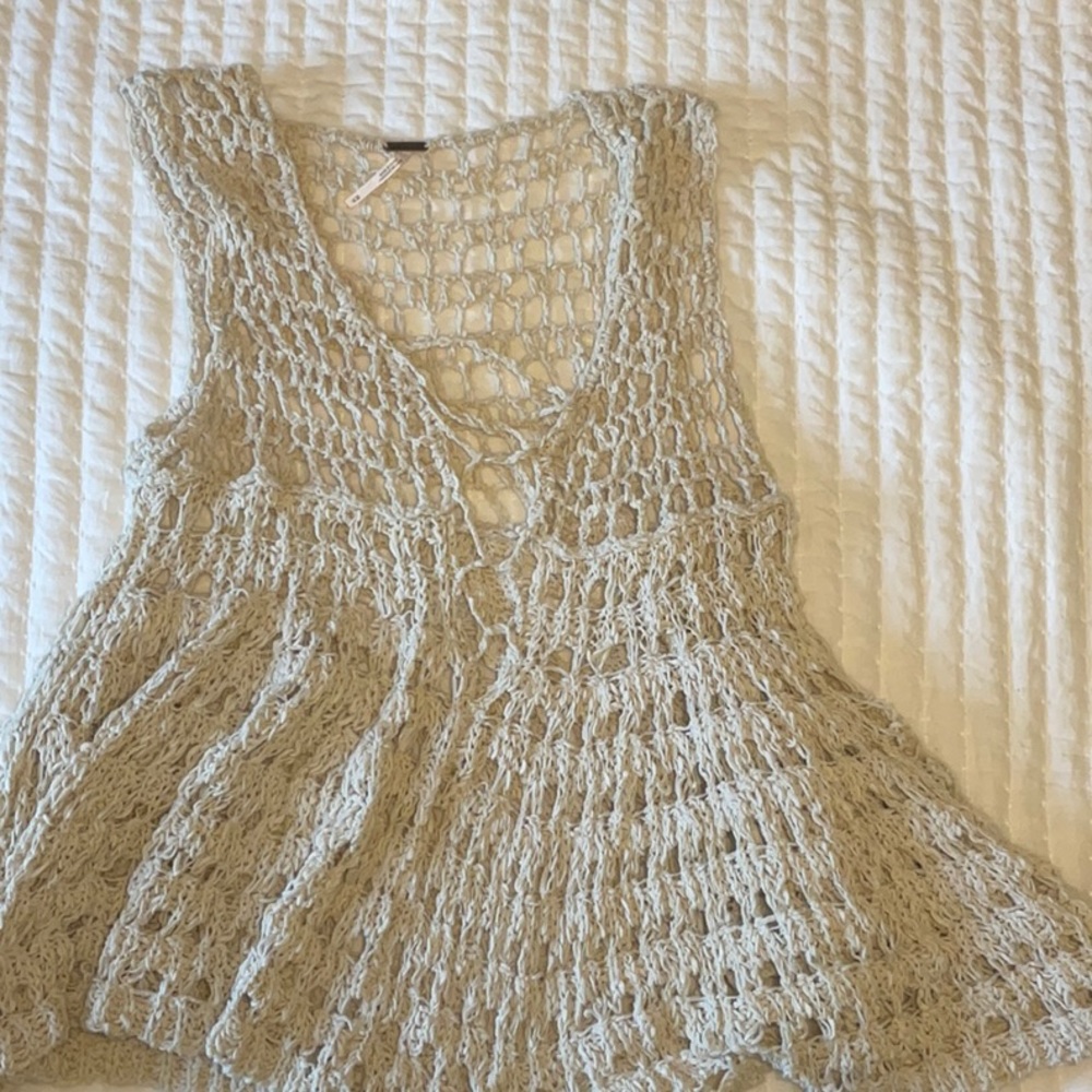Free People Knit Sleeveless Net Top, size XS